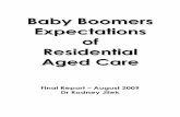 Baby boomers expectations of residential aged care