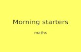 math morning starters year 1 and 2
