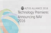 Altus Alliance 2016 - Altus Dynamics Announcing NAV 2016