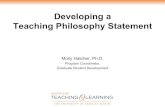 Developing a Teaching Philosophy Statement