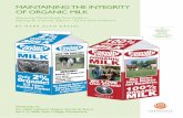 Maintaining the Integrity of Organic Milk
