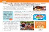 Healthy Summer Meals Tip Sheet - fns.usda.gov