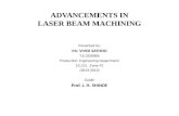Advancements in Laser Beam Machining