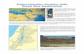 Paleoclimatic studies with Dead Sea Sediments