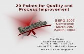 20 Points for Quality and Process Improvement