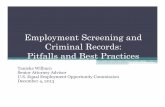 Employment Screening and Criminal Records: Pitfalls and Best ...
