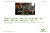'FOR ME, BUT WITHOUT ME, IS AGAINST ME' - Oxfam