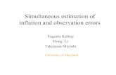 Simultaneous estimation of inflation and observation errors