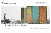 Creative Vitality in Detroit – The Detroit Cultural Mapping Project