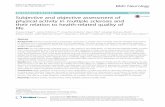 Subjective and objective assessment of physical activity in multiple ...