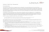 Unisa rules for students