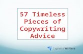 57 Timeless Pieces of Copywriting Advice