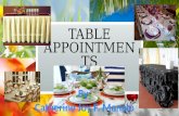 Table appointments by Mrs. Catherine Joy F. Manalo