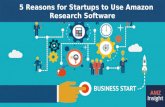 5 Reasons for a Startups to Use Amazon Research Software