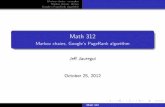 Math 312 - Markov chains, Google's PageRank algorithm