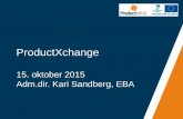 EBA presenterer EU-prosjektet ProductInfoX 15.10.2015