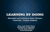 Penka Peeva:  Learning by doing: education and practical training at Assen Zlatarov University (Burgas, Bulgaria)