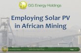 Effective Employment of Solar PV MiniGrids in African Mining
