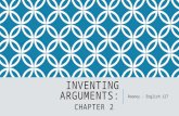 Inventing argument chapter 2 lecture