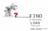 Find a Personal Loan that Suits your Need
