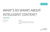 What's So Smart About Intelligent Content