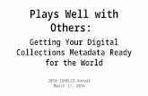 SSHELCO 2016 metadata workshop