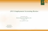 2015 Employment Screening Review
