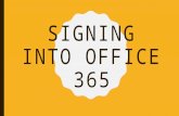 Signing into office 365