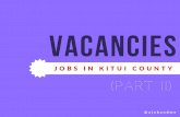 11 Kitui Government Job Vacancies In kenya Advertised in the Daily Nation 2016 (part two)