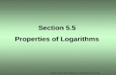 Section 5.5 properties of logarithms