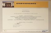 SAP Course Attendance Certificate