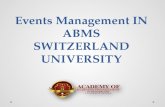 Events management in abms switzerland university