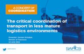 The critical coordination of transport in less mature logistics environments