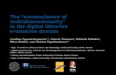 The “Nomenclature of Multidimensionality” in the Digital Libraries Evaluation Domain