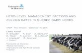 Herd-Level Management Factors and Culling Rates in Québec Dairy Herds (AABP, New Orleans, 2015)
