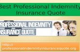 Best professional indemnity insurance quote