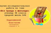 проект вся правда о шоколаде (евдокимова)