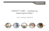 UNINETT ABC – strategi og satsningsområder