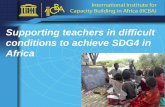 Going Global 2016: Supporting teachers in difficult conditions to achieve SDG4 in Africa