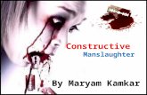 Constructive Manslaughter