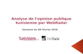 Analyse hebdomadaire de l’opinion publique tunisienne par WebRadar