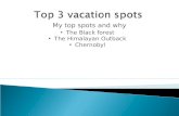 Alex levesque top 3 vacation spots