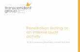 Penetration testing as an internal audit activity