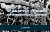 Conversion rate optimization process
