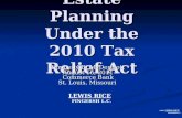 Estate Planning Under the 2010 Tax Relief Act