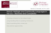 Heritage and Community Languages in the U.S.- Richness and Complexity French