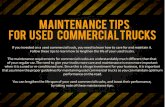 Maintenance Tips for Used Commercial Trucks