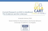 Amanda Gulsrud, PhD: Current Research on ASD in Adulthood: The Evidence and the Unknown