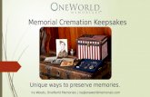 Memorial Cremation Keepsakes and Memory Lamps