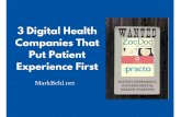 Mark Behl Presents: 3 Up-and-Coming Digital Health Companies That Put Patient Experience First